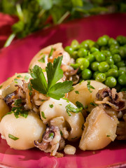 sepia with peas heathy food