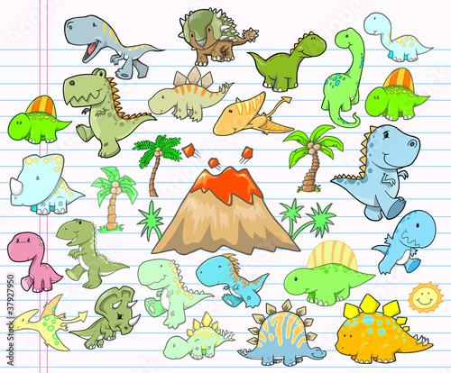 Cute Elements Design Vector Set | quot cute dinosaur design elements vector set quot stock image and Cute Elements Design Vector Set | quot cute dinosaur design elements vector set quot stock image and