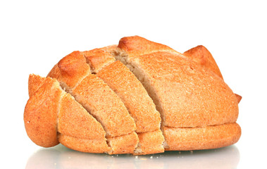 tasty sliced ​​white bread isolated on white