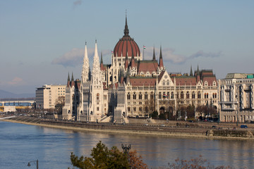 Fototapeta na wymiar Hungarian parliament building, Budapest