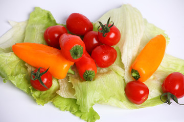 Salat Paprika Tomate