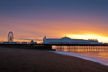 Brighton at sunset