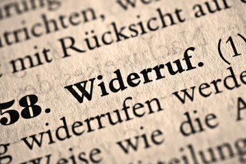 Text - Gesetz - Widerruf