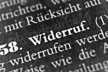 Text - Gesetz - Widerruf