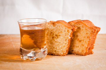 Cake Slices and Dessert Wine Glass