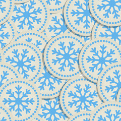 .Abstract snowflakes seamless background