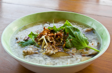 Gruel rice soup