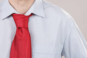 businessman with red tie