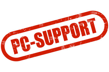 Grunge Stempel rot PC-SUPPORT