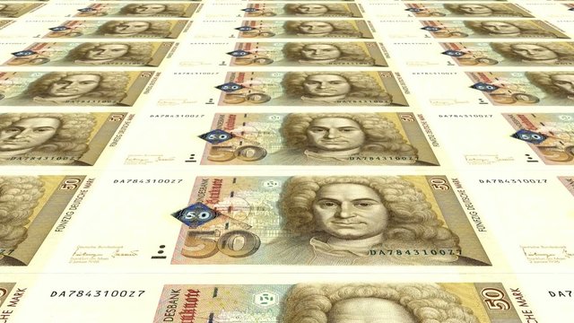 Banknoten 50 DM endlos