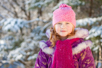 girl in winter park