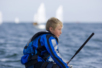 Fototapeta premium Junger Segelsportler