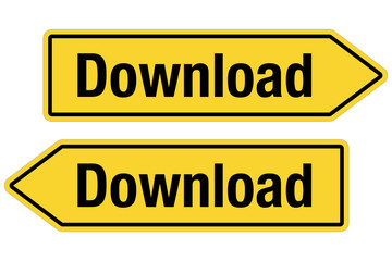 2 Pfeilschilder gelb DOWNLOAD