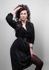 beautiful lady in black