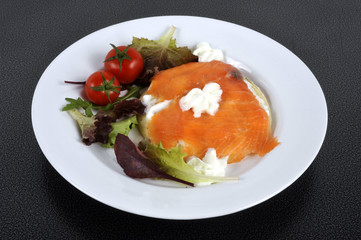 assiette de saumon fumé