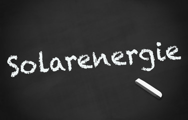 Obraz premium Kreidetafel Solarenergie