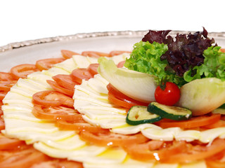 tomato and cheese platter