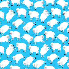 Seamless sheeps pattern