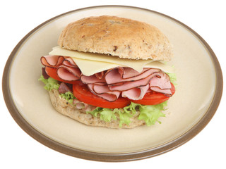 Ham, Cheese & Salad Roll