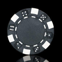 Naklejka premium black poker chip