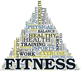 Fitness and health concept in tag cloud - 37957358