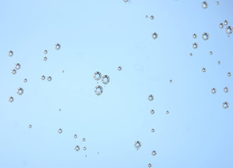 blue water babbles closeup