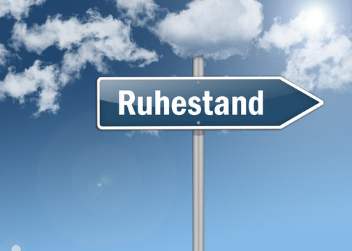 Wegweiser "Ruhestand"