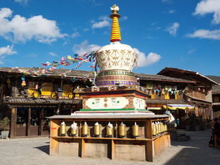 Zhongdian Hauptplatz, Yunnan