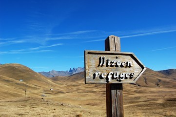 Indicateur dans les montagnes, Alpes France