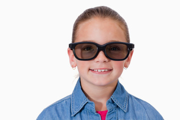 Fototapeta premium Girl wearing sunglasses