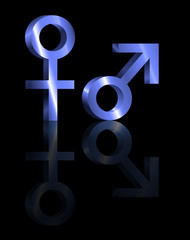 Obraz premium Male and female symbols.