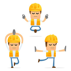 set of funny cartoon builder