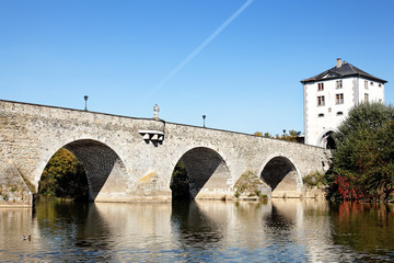 Alte Lahnbrücke in Limburg, Hessen / Deutschland