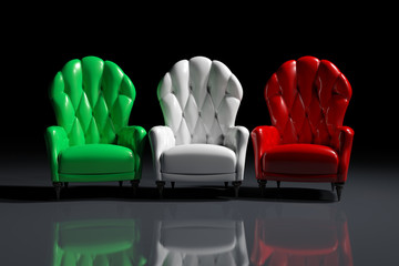 Italian color armchairs