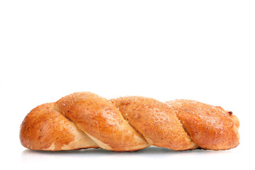 tasty sweet bun isolated on white