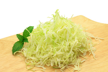 shreds of the cabbage