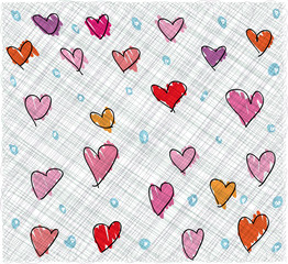 Abstract hearts background. vector illustration