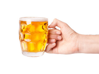 mug of beer in hand