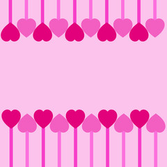 Hearts on pink