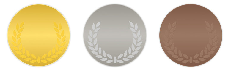 podium - m&eacute;dailles d'or, argent et bronze