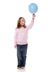 Girl Holding Balloon