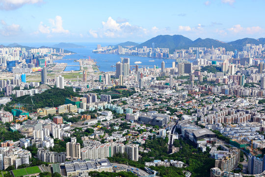 Hong Kong crowded building city