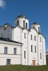 Fototapeta na wymiar St. Nicholas Cathedral, Yaroslav's Court. Novgorod the Great. Ru