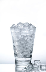 Ice cubes in the glass