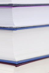 Vertical Stack of Text Books.