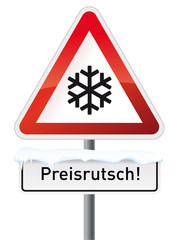 Schild Preisrutsch