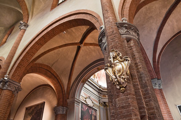 St. Brigida interior church. Piacenza. Emilia-Romagna. Italy.
