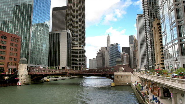 Chicago River and Skyscrapers