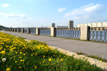View of embankment Neva river, St.Petersburg