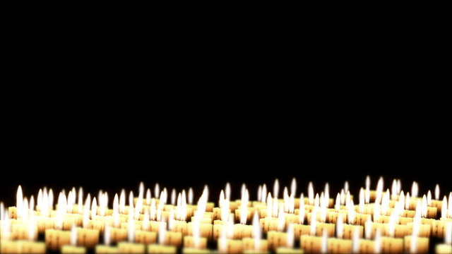 Candles in the night, Holiday Background, Loop